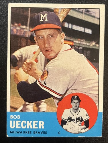 1963 topps bob uecker - topps, ex+