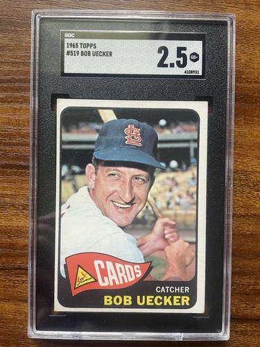 1965 topps bob uecker 519 - topps, #519