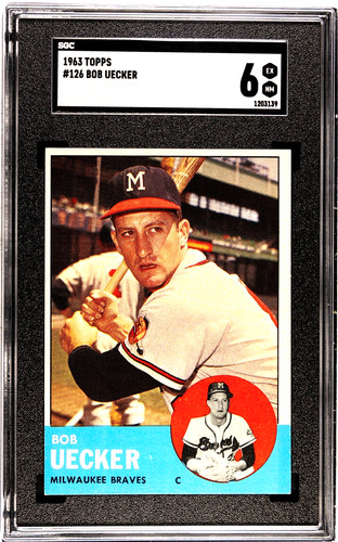 1963 topps bob - uecker, year