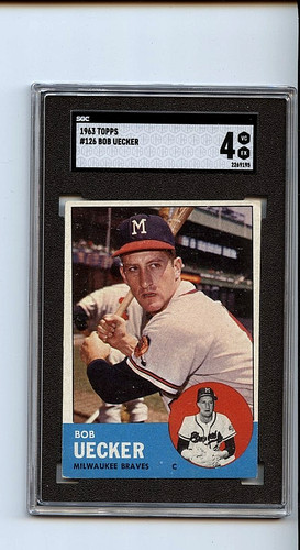 1963 topps bob uecker - topps,