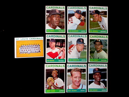 1964 topps stl cardinals - topps..stl, team