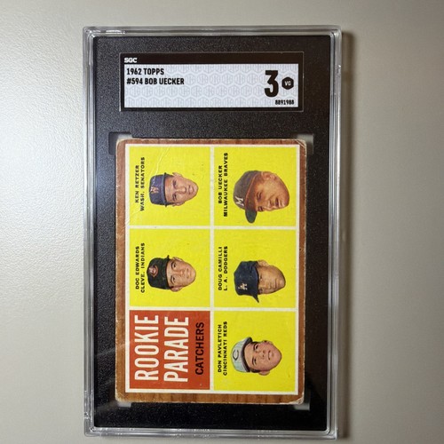 1962 topps 594 bob uecker - topps,