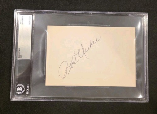 Bob uecker signed index card - bob,