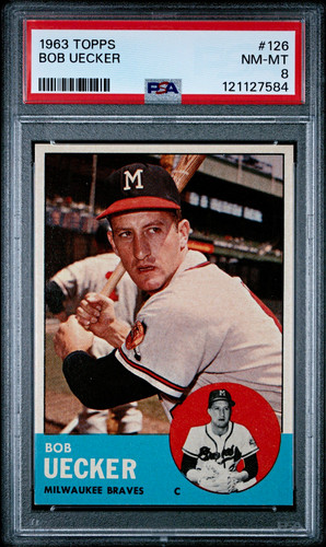 1963 topps bob uecker 126 - topps,