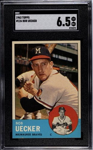 1963 topps 126 bob uecker - 1963,