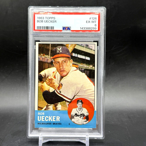 1963 topps 126 bob uecker - 1963,