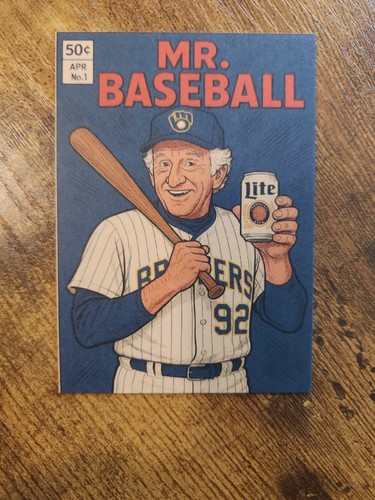 Bob uecker baseball custom - bob,