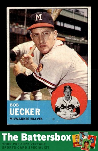 1963 topps 126 bob uecker - 1963,